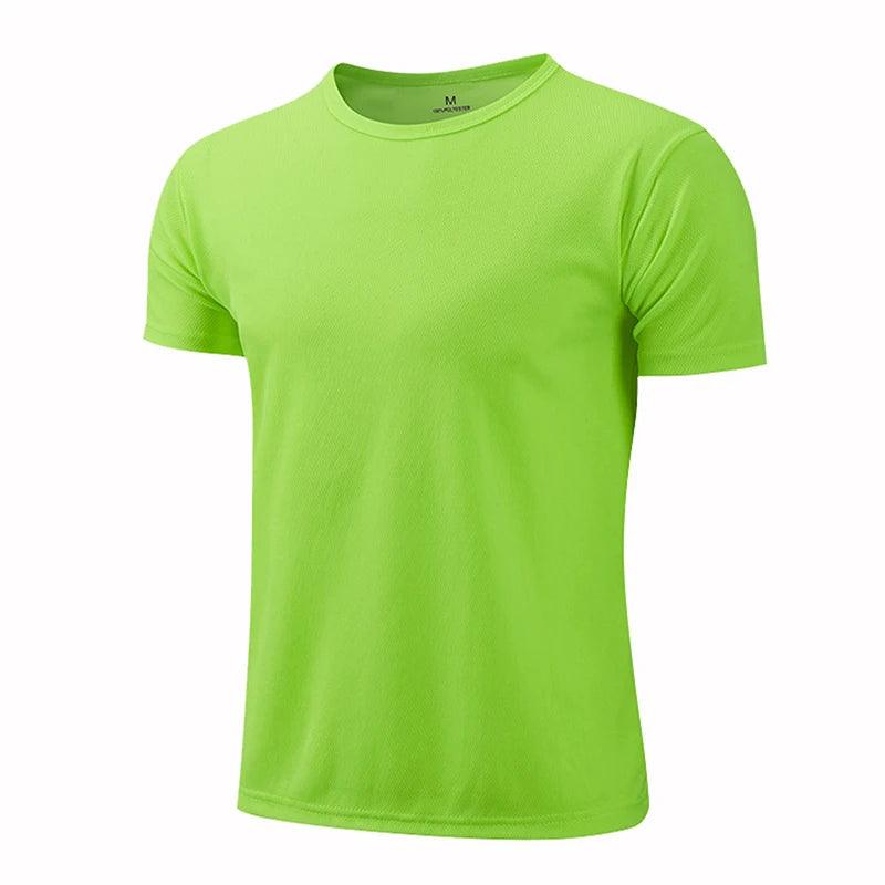 Quick-drying Round Neck Sport T-shirt Gym Jerseys Fitness Shirt Trainer Running T-shirt Men Breathable Sportswear Class Service - MauBai