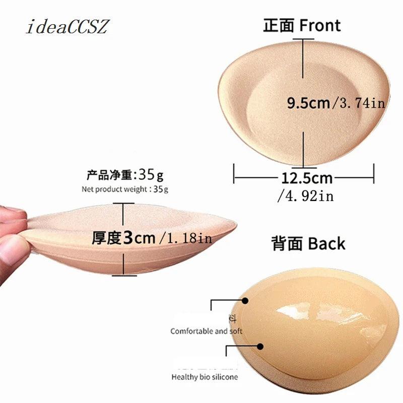 2 Pairs of Sets Thickened 3cm Chest Pad Invisible Self-adhesive Swimsuit Insert Sponge Pad Wedding Underwear