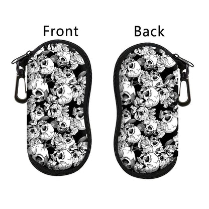 Human Skeleton Glasses Thriller Case Glasses Protective Shell Clothing Accessories Men Women Fashion Glasses Bag Halloween Gifts