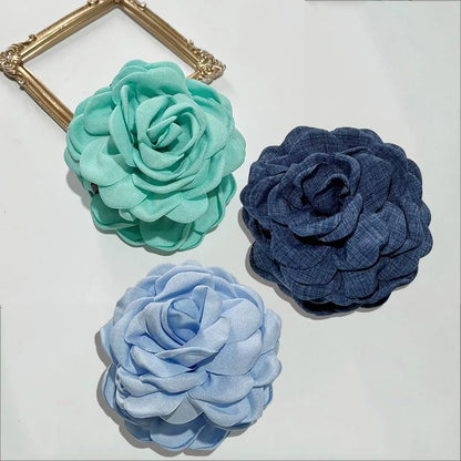 French Fabric Rose Flower Hair Claw Clips For Women Girls Hair Clip Barrette Hairpins Hair Clamps Headwear Hair Accessories Gift