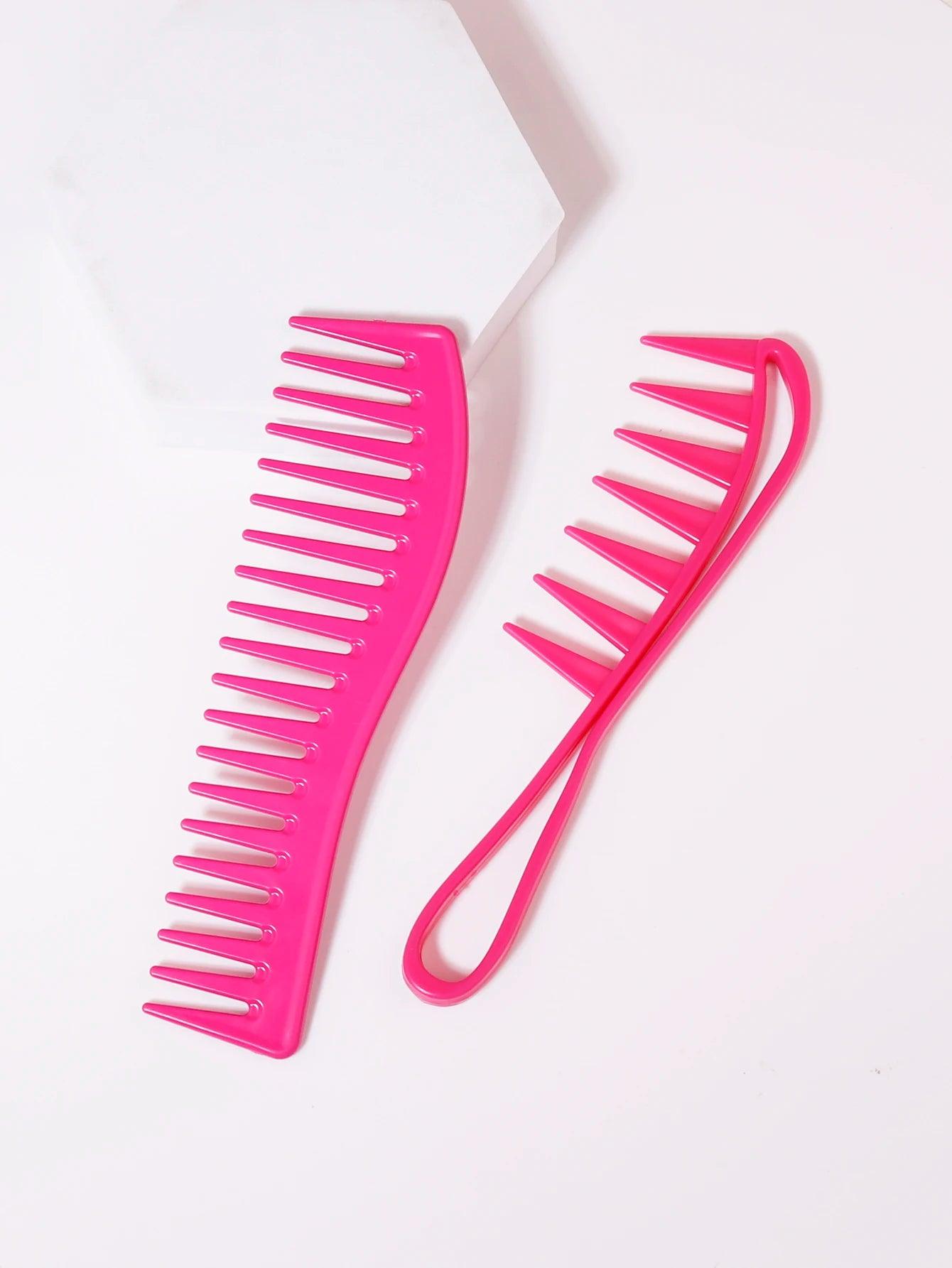 2-piece set of wide toothed oil hair comb dual-purpose hairdresser accessories hair styling tools Special for real hair wigs