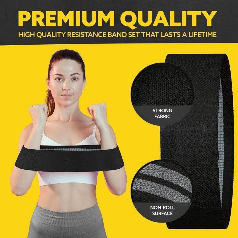 3PCS Fitness Rubber Band Elastic Yoga Resistance Bands Set Hip Circle Expander Bands Gym Fitness Booty Band Home Workout - MauBai