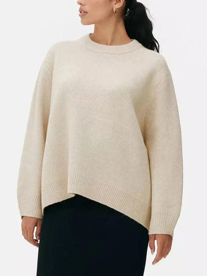 Tossy Pink Knitwear Sweater Pullover For Women Long Sleeve Fashion Loose Patchwork Cute Y2k Top Female Knit Elegant Pullover New - MauBai