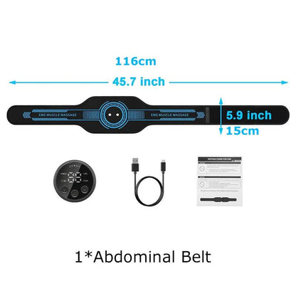 Abdominal Toning Belt EMS Muscle Stimulator Toner Waist Body Slimming Shaping Waist Arm Leg Massage Lose Weight Home Fitness - MauBai