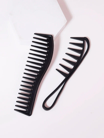 2-piece set of wide toothed oil hair comb dual-purpose hairdresser accessories hair styling tools Special for real hair wigs