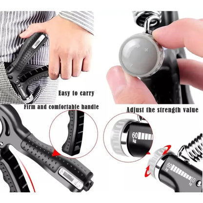 11~132lbs R-type Counting Hand Grip Adjustable Strength Apparatus Forearm Muscle Training Dynamometer Five Finger Rehabilitation