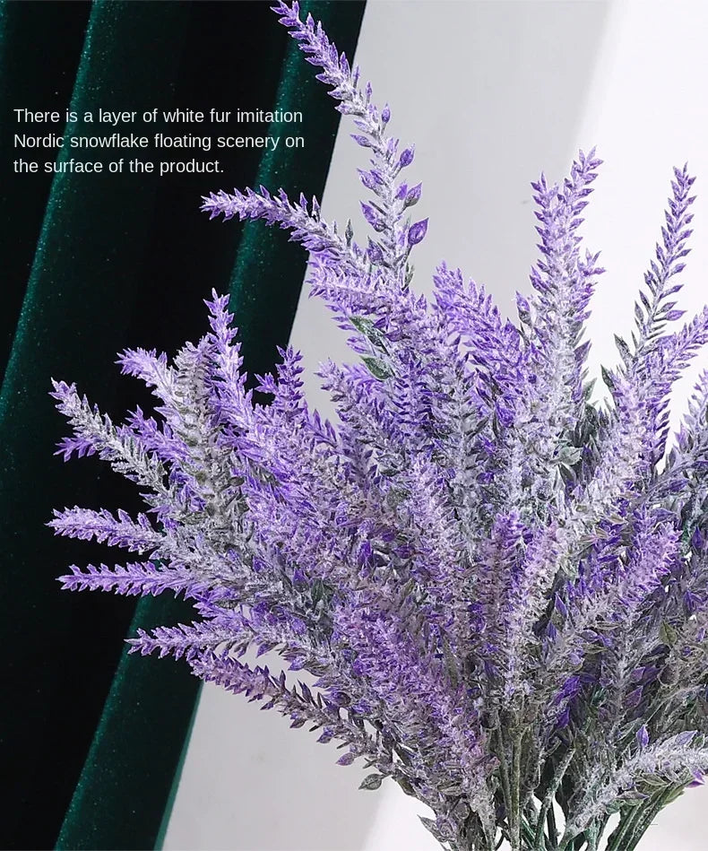 Purple Artificial Lavender Flowers Bouquet Fake Plant for Home Decor Garden Christmas Wedding Decoration Vase Accessories Indoor