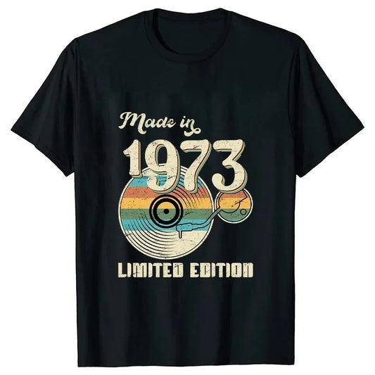 50 Years Old Vintage 1973 Limited Edition 50th Birthday T Shirts Graphic Streetwear Short Sleeve Summer T-shirt Birthday Gifts