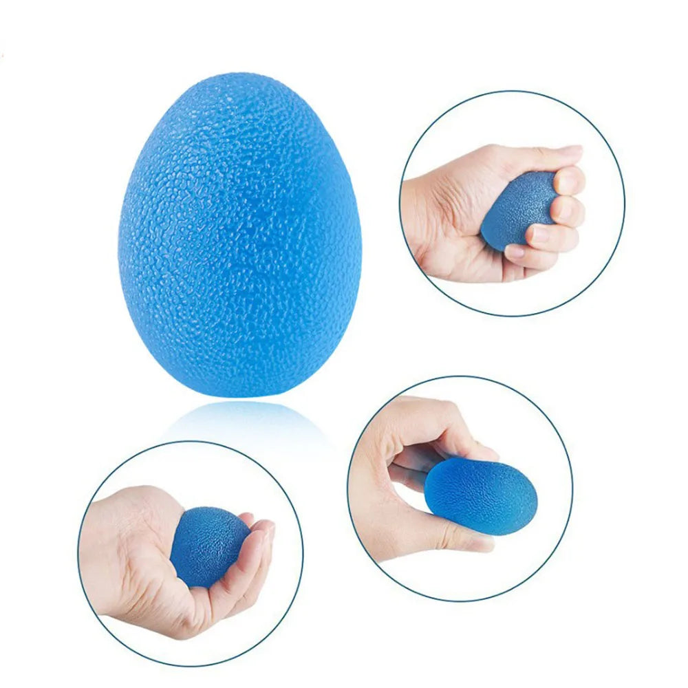 Silicone Hand Grip Ball Egg Gym Fitness Finger Heavy Exerciser Strength Muscle Recovery Gripper Trainer Stress Reliever Squeezer