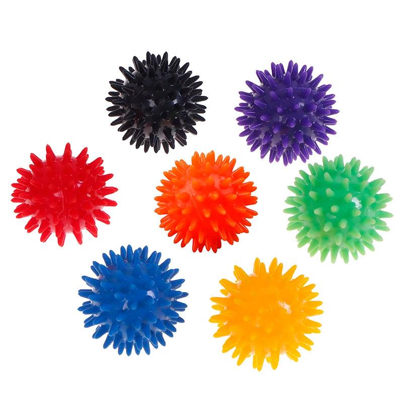 Full Body Spiky Massage Ball Hard Stress Ball 6cm Unique Design For Fitness Sport Hedgehog Sensory Training Grip the Ball 1PC - MauBai