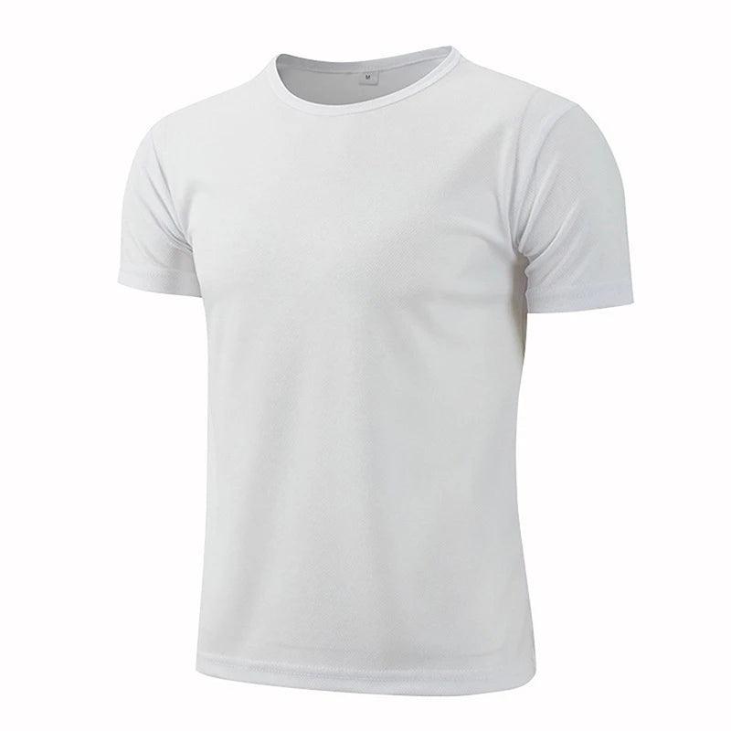 Quick-drying Round Neck Sport T-shirt Gym Jerseys Fitness Shirt Trainer Running T-shirt Men Breathable Sportswear Class Service - MauBai