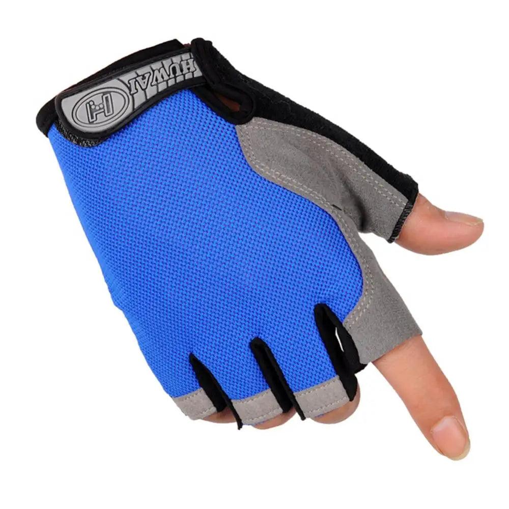 1Pair Women Men Bicycle Glove Mountain Bike Lightweight Yoga Training Non-slip Half-finger Glove Cycling - MauBai