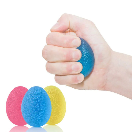 Silicone Hand Grip Ball Egg Gym Fitness Finger Heavy Exerciser Strength Muscle Recovery Gripper Trainer Stress Reliever Squeezer - MauBai