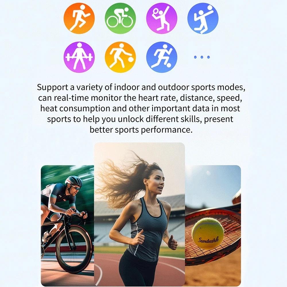 2024 For Huawei ECG+PPG Fashion Smart Watch Women Heart Rate Monitoring Waterproof Bluetooth Call Smart Watch Ladies For GT3 PRO