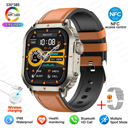 2025 New For Xiaomi Samsung Galaxy Smart Watch Men Outdoor GPS Sports Fitness Tracker Health Monitor 1.95" NFC Call Smartwatch