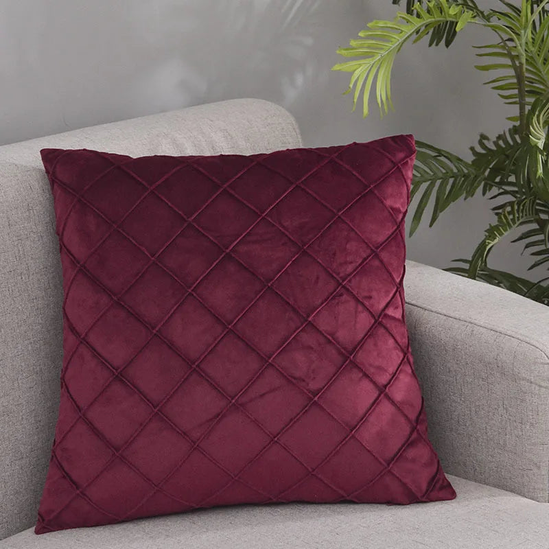 Cushion Cover Soft Velvet Geometric Funda Cojin 45×45cm Decorative Patio Furniture Pillowcase For Couch Balcony