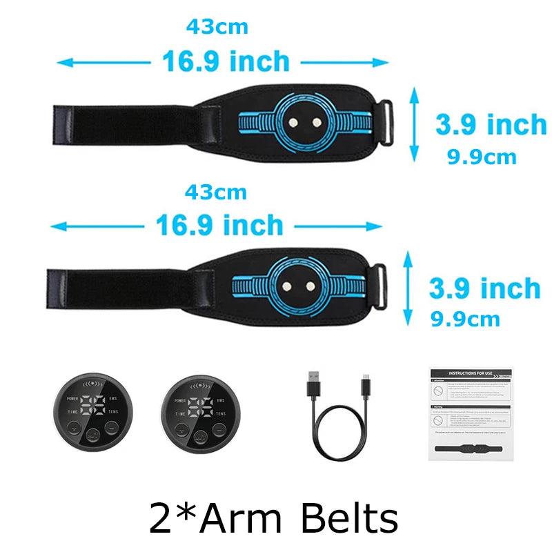 Abdominal Toning Belt EMS Muscle Stimulator Toner Waist Body Slimming Shaping Waist Arm Leg Massage Lose Weight Home Fitness - MauBai