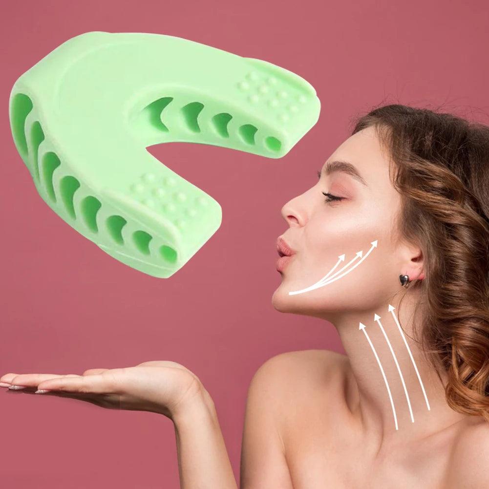 Silicone Jaw Line Exerciser Facial Muscle Trainer Fitness Facial Muscle Toner Tighten & Strengthen for Jaw Chin Lip Cheekbones - MauBai