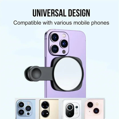 Smartphone Camera Lens Selfie Mirror Clip Kit for IPhone Samsung Smartphone Live Streaming Photo Video Selfie Vlog Accessories