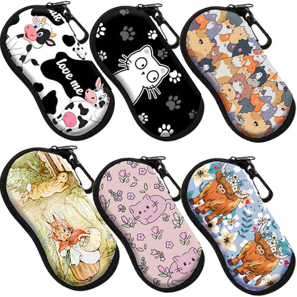 Cute Cats Glasses Case Starry Sky Glasses Box Hard Eyewear Protector Women Optical Glasses Storage Case