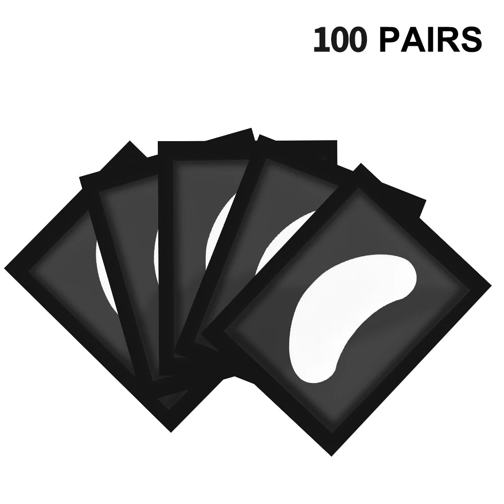 100Pairs Hydrogel Eyelash Patches Under Eye Pads Gel Patch Lashes Patches for Extension Makeup Eye Pads Eyelash Extension Patch