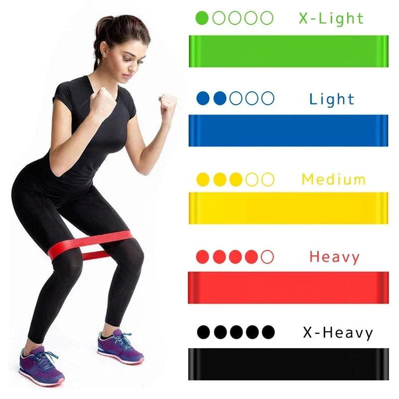 Yoga Resistance Rubber Bands Fitness Elastic Bands 0.3mm-1.1mm Training Fitness Gum Pilates Sport Crossfit Workout Equipment - MauBai