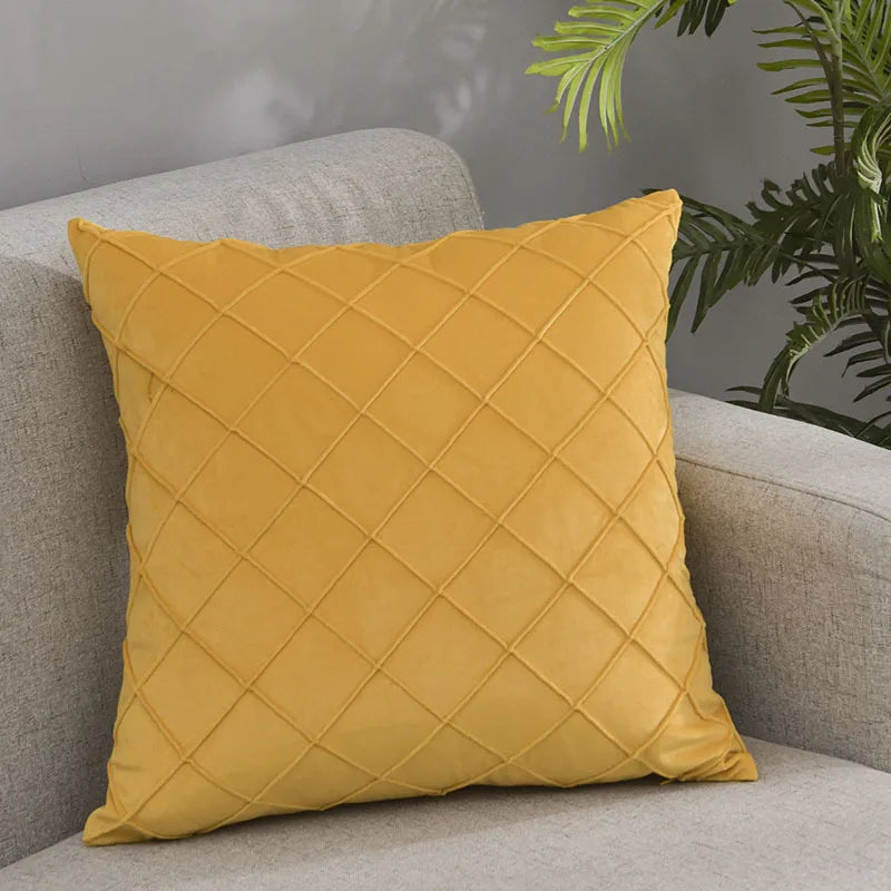 Cushion Cover Soft Velvet Geometric Funda Cojin 45×45cm Decorative Patio Furniture Pillowcase For Couch Balcony