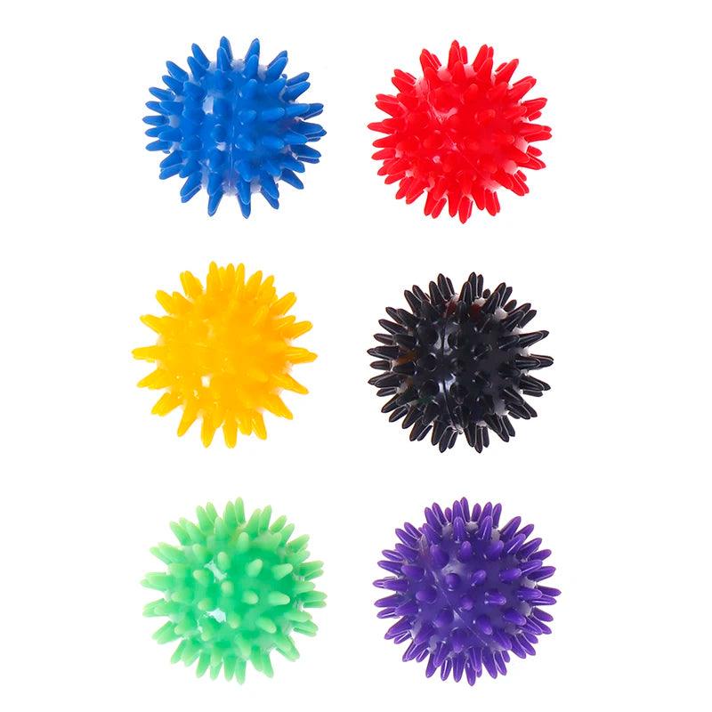 Full Body Spiky Massage Ball Hard Stress Ball 6cm Unique Design For Fitness Sport Hedgehog Sensory Training Grip the Ball 1PC - MauBai