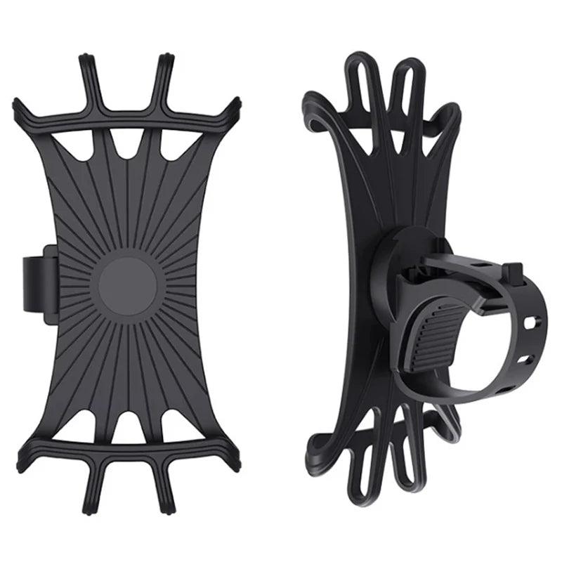 Universal Shockproof Elastic Silicone Mount Phone Holder Stand Riding Cycling Moto Bicycle MTB Bike Phone GPS Support Bracket - MauBai