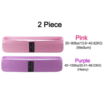 1/2/3PCS Elastic Bands Fitness Resistance Bands Yoga Pilates Hip Circle Expander Bands Gym Training Home Workout Equipment - MauBai