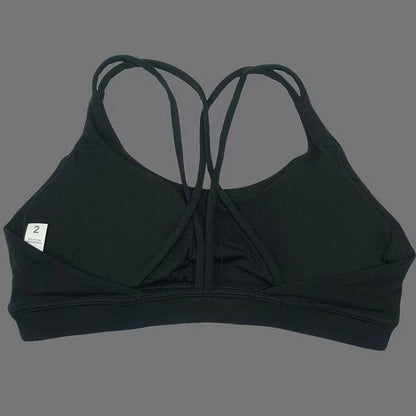 Solid color soft women's yoga bra, tight fitting and gathering, high-strength shockproof fitness, running and cycling sports bra - MauBai