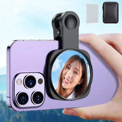 Smartphone Camera Lens Selfie Mirror Clip Kit for IPhone Samsung Smartphone Live Streaming Photo Video Selfie Vlog Accessories