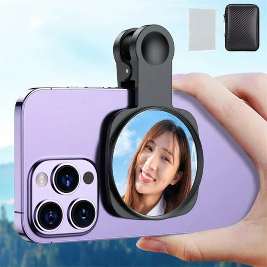 Smartphone Camera Lens Selfie Mirror Clip Kit for IPhone Samsung Smartphone Live Streaming Photo Video Selfie Vlog Accessories