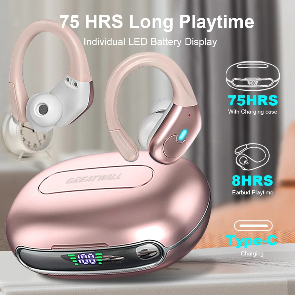 TWS Wireless Earphones Bluetooth 5.3 Headphones HiFi Music Stereo Sports ENC Noise Reduction Headset Led Display HD Call Earbuds