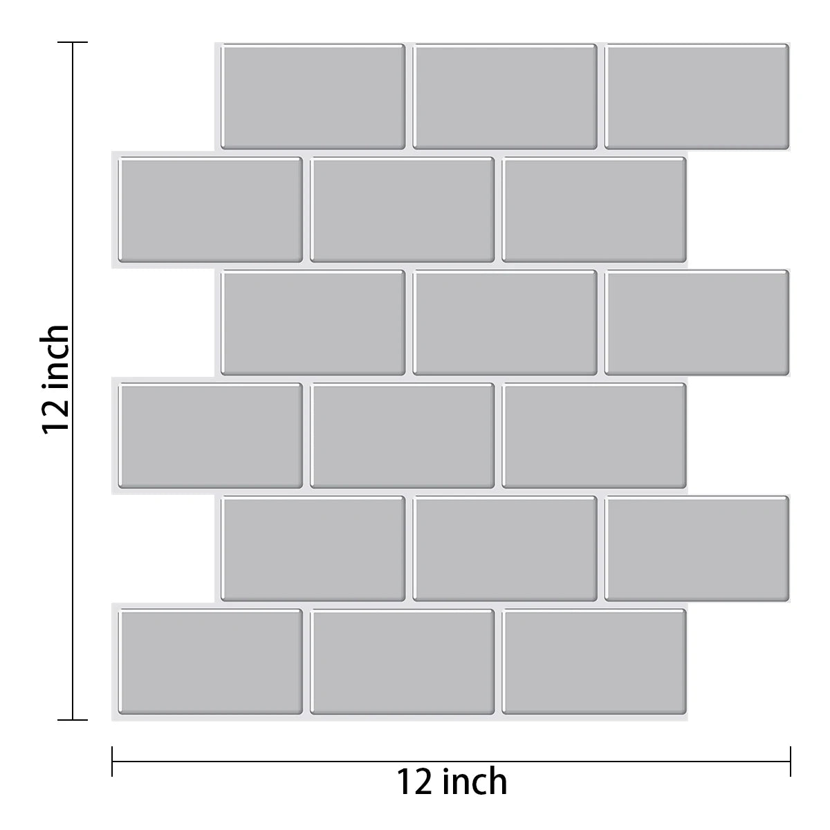 Subway Wall Stickers Peel and Stick 3d Brick Vinyl Wallpaper Bathroom Kitchen Backsplash Wall Decals 10 Sheets