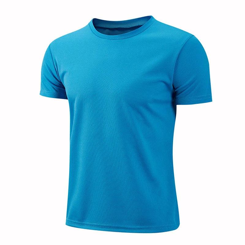 Quick-drying Round Neck Sport T-shirt Gym Jerseys Fitness Shirt Trainer Running T-shirt Men Breathable Sportswear Class Service - MauBai