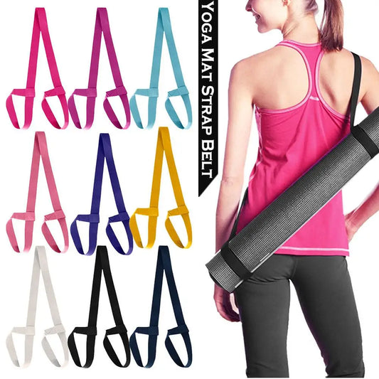 Adjustable Yoga Mat Belts Yoga Mat Shoulder Carrier Yoga Straps Exercise Stretch Yoga Belts Fitness Gym Sports Rope 165cm*3.8cm - MauBai