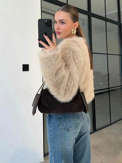 Tossy Luxury Fashion Oversized Sweater Outwear For Women High Waist Long Sleeve Loose Solid Streetwear Winter Ladies jackets New - MauBai