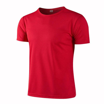 Quick-drying Round Neck Sport T-shirt Gym Jerseys Fitness Shirt Trainer Running T-shirt Men Breathable Sportswear Class Service - MauBai