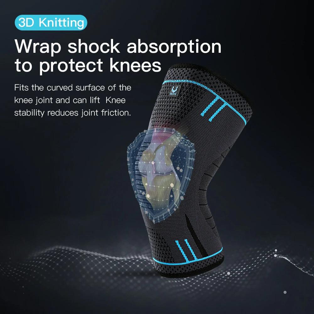 1 Pc Elastic Breathable Compression Knee Support Sleeve for Basketball Running Cycling - MauBai