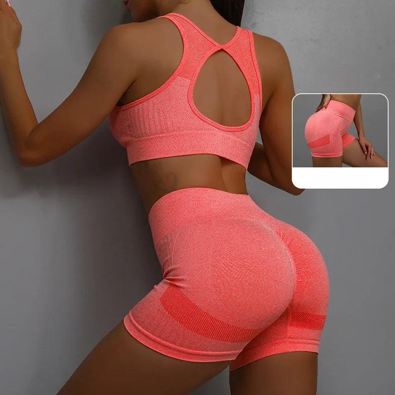 Yoga Suit Yoga Sports Underwear Women's Fitness Suit Vest Running Sports Yoga Shorts Set Yoga Set  Workout Set - MauBai