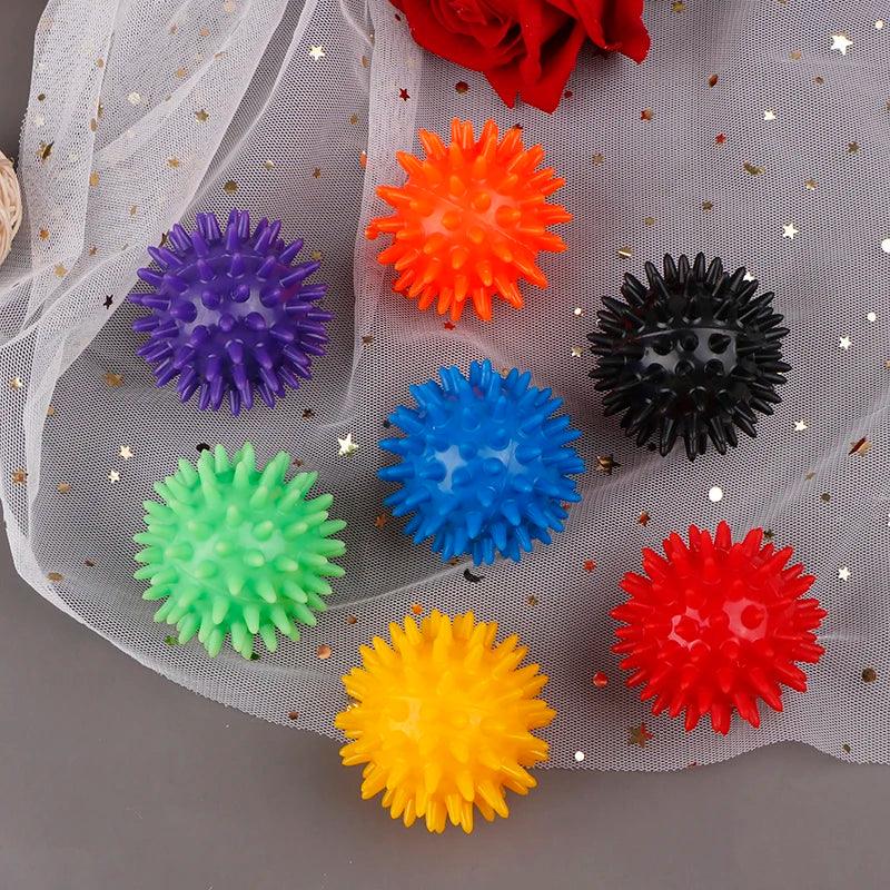 Full Body Spiky Massage Ball Hard Stress Ball 6cm Unique Design For Fitness Sport Hedgehog Sensory Training Grip the Ball 1PC - MauBai