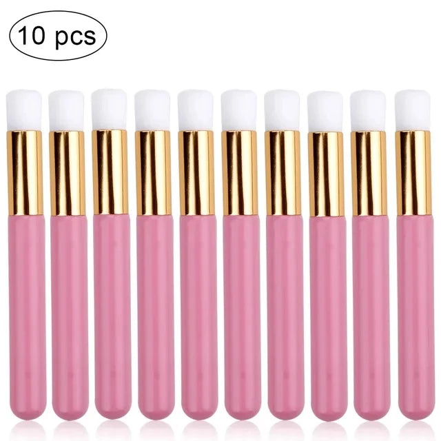 10pcs Eyelash Cleaning Brush Lash Shampoo Brush for Eyelash Extensions Peel Off Nose Pore Blackhead Remover Makeup Tools