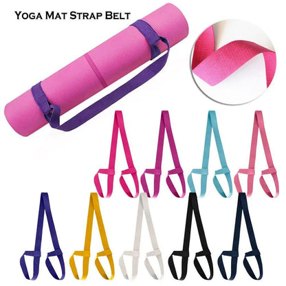 Adjustable Yoga Mat Belts Yoga Mat Shoulder Carrier Yoga Straps Exercise Stretch Yoga Belts Fitness Gym Sports Rope 165cm*3.8cm