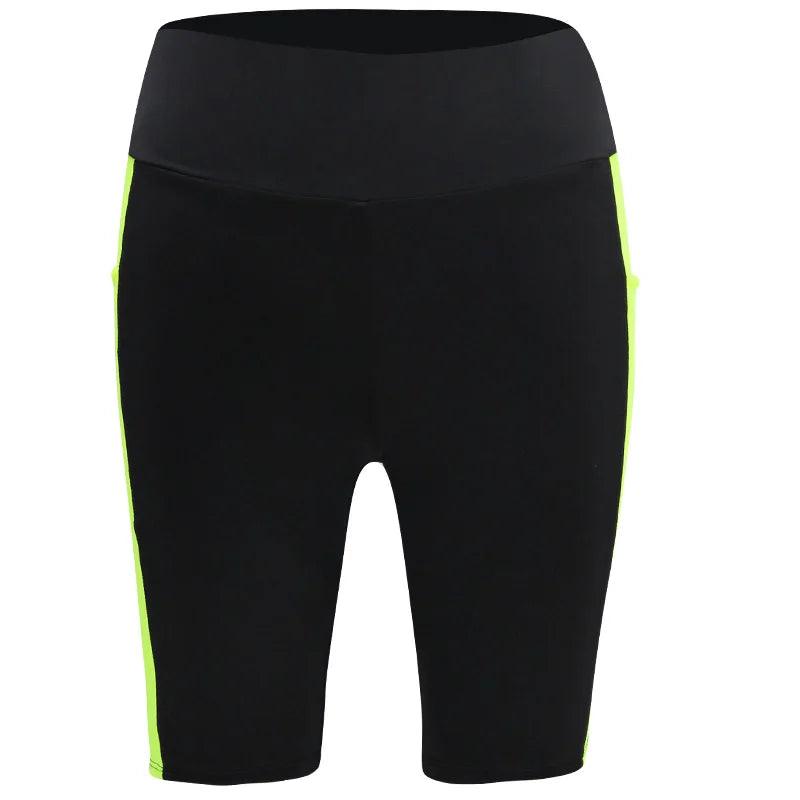 2022 Sports Pants Tight Running Shorts Yoga Cycling Pants Women's Sports Five Pants High Waist High Stretch Shorts Pocket Phone - MauBai