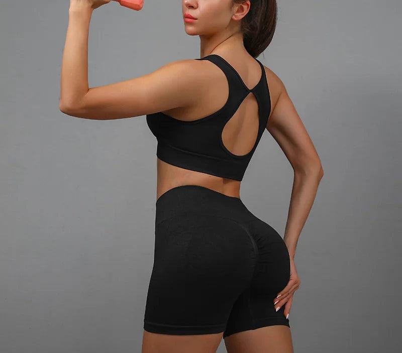 Yoga Suit Yoga Sports Underwear Women's Fitness Suit Vest Running Sports Yoga Shorts Set Yoga Set  Workout Set - MauBai