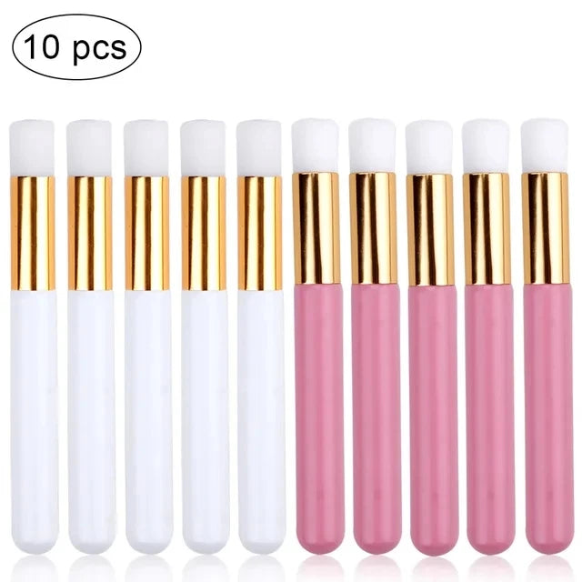 10pcs Eyelash Cleaning Brush Lash Shampoo Brush for Eyelash Extensions Peel Off Nose Pore Blackhead Remover Makeup Tools