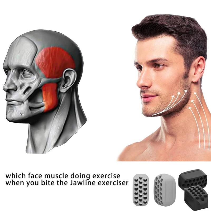 Silicone Jaw Exerciser Facial Toner & Jawline Fitness Ball Neck Toning Equipment Facial Beauty Tool Double Chin Exerciser - MauBai