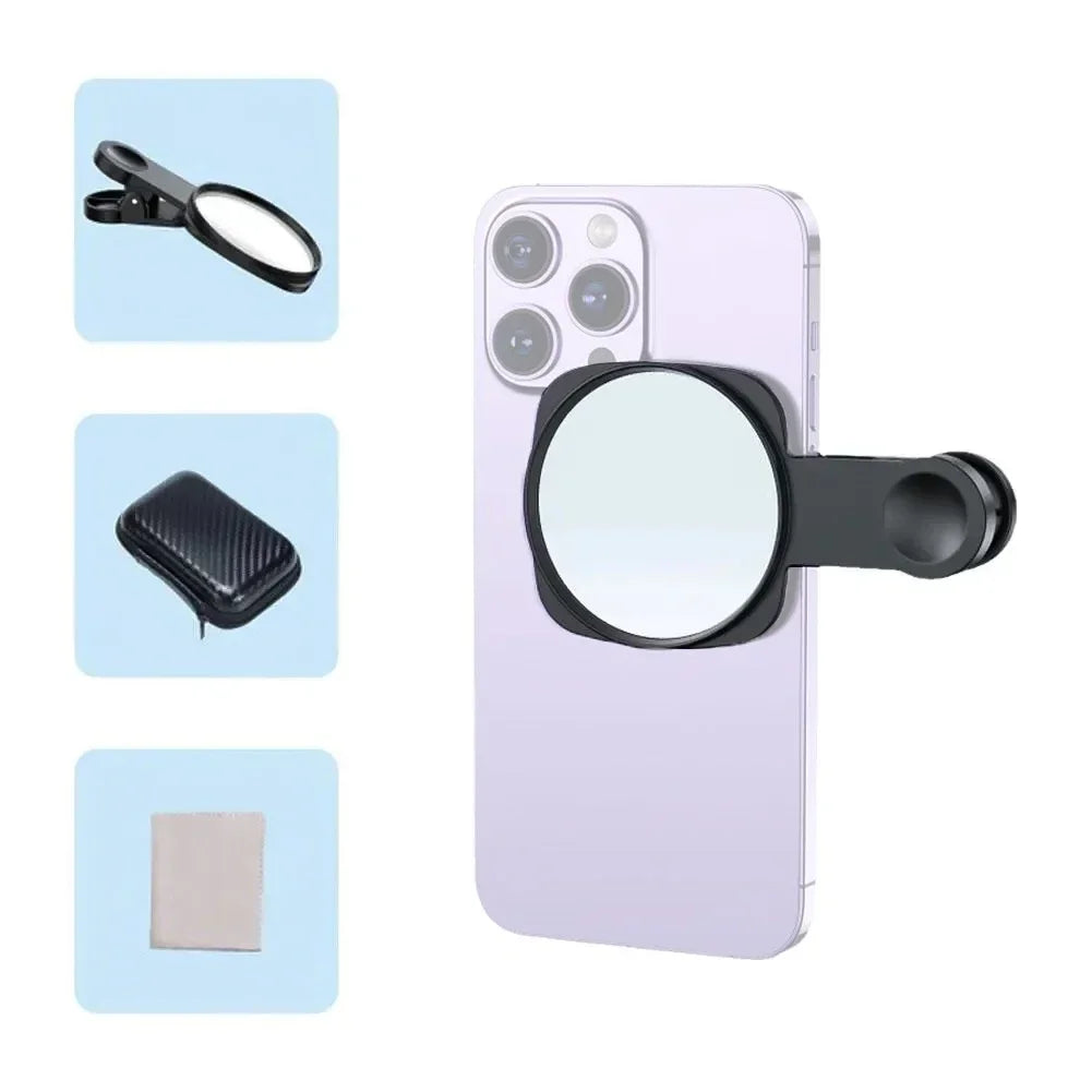 Smartphone Camera Lens Selfie Mirror Clip Kit for IPhone Samsung Smartphone Live Streaming Photo Video Selfie Vlog Accessories