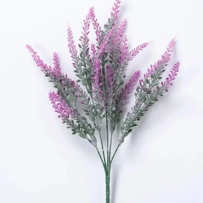 Purple Artificial Lavender Flowers Bouquet Fake Plant for Home Decor Garden Christmas Wedding Decoration Vase Accessories Indoor